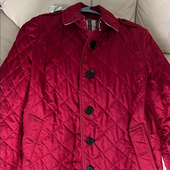 Burberry Red Quilted Puffer Jacket - Picture 2 of 11
